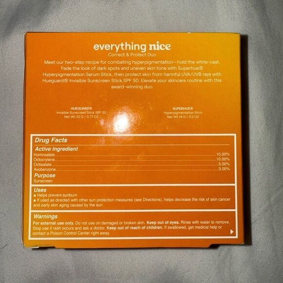 NIB-Tinted Everything Nice Correct & Protect Sunscreen& Hyperpigmentation Serum - Picture 2 of 2